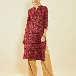soch Ikat Print Straight Kurta-picture-14