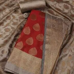 mbz.in by meena bazaar Women Zari Embroidered 3-Piece Unstitched Dress Material-picture-22