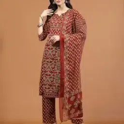 mbz.in by meena bazaar Women Printed Straight Kurta Set-picture-48