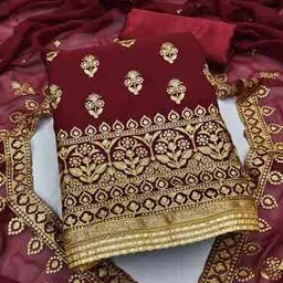 svaraa Women Embroidered Unstitched Dress Material-picture-30