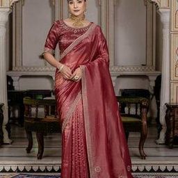 mbz.in by meena bazaar Women Printed Saree with Blouse Piece-picture-4