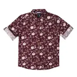 allen solly Boys Floral Print Slim Fit Shirt-picture-51