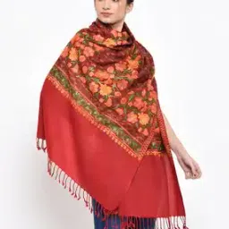 indie picks Embroidered Acro Wool Kashmiri Shawl-picture-28