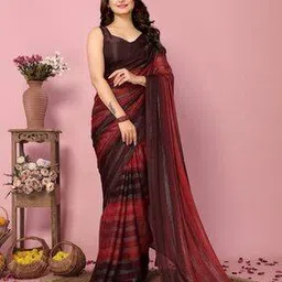 slavik Women Maroon Ready to Wear Saree-picture-23