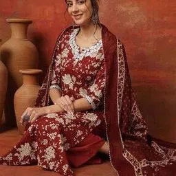 kimayra Women Emebllished Printed Anarkali Kurta Set-picture-19