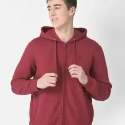 crimsoune club Ribbed Hem Hoodie with Drawstring-picture-43