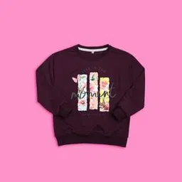 nusyl Girls Floral Print Regular Fit Sweatshirt-picture-13