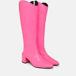 zori world Women Knee-Length Boots with Synthetic Upper-picture-38