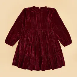 pantaloons junior Girls Frill-Neck A-Line Dress-picture-51