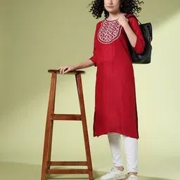 acai Women Embroidered Straight Kurta-picture-27