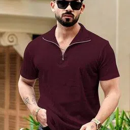 hoodler Men Regular Fit Polo T-Shirt with Zipper-picture-53