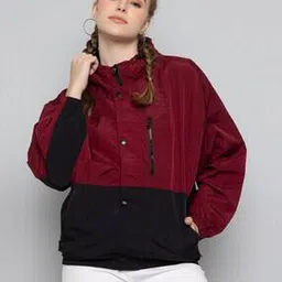 chkokko Women Colourbock Zip-Front Hooded Jacket-picture-15