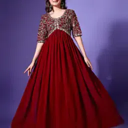 wedani WomenEmbroidery Gown Dress-picture-23