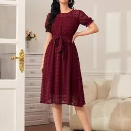 fyre rose Women Self-Design A-Line Dress-picture-24