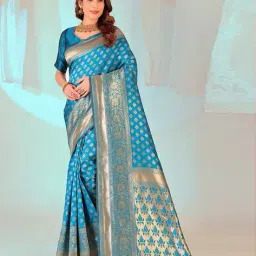 revangi Women Woven Saree with Contras Border image 1
