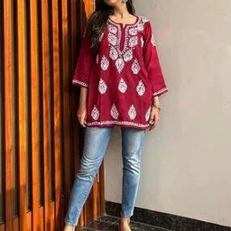 Women Embroidery Straight Tunic-image-92