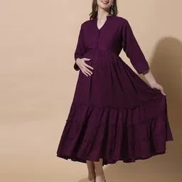 aanyor Women V-Neck Tiered Dress-picture-17