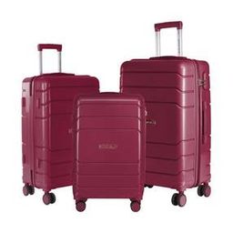 nasher miles Pack of 3 Striped Hard-Body Trolley Bags-picture-24
