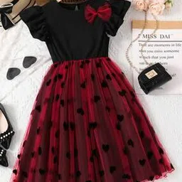 pixie n prince Girls Block Print Fit & Flare Dress-picture-10