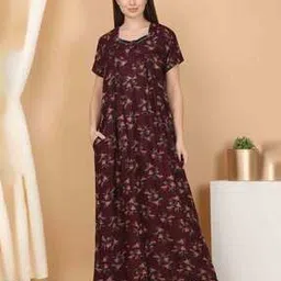 Women Printed Cotton Nighti-image-20