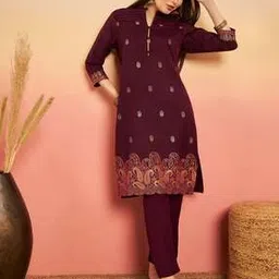 hk colours of fashion Women Printed Straight Kurta Set-picture-39
