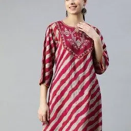 nayam by lakshita Women Striped Straight Tunic-picture-36