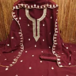 svaraa Women Embroidered Unstitched 3-Piece Dress Material-picture-35