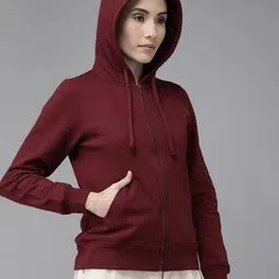 Women Regular Fit Zip-Front Hoodie-image-88