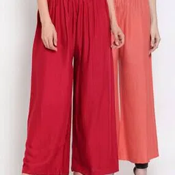 tag 7 plus Women Pack of 2 Palazzos with Elasticated Waist-picture-16