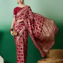 suha Women Saree with Blouse Piece & Tassels-picture-21