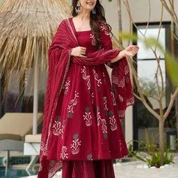 fashion basket Women Printed Anarkali Kurta Set-picture-34