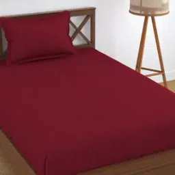 homefab india 150 TC Striped Single Bedsheet with Pillow Cover-picture-24