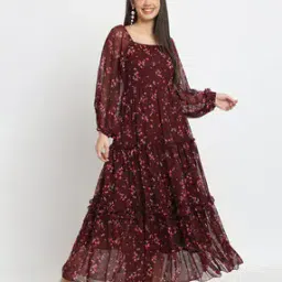 isam Women Floral Print Tiered Dress-picture-49