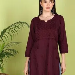 vahson Women Embroidered A-Line Kurti-picture-39