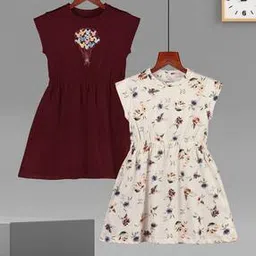 Girls Graphic A-line Dress-image-34