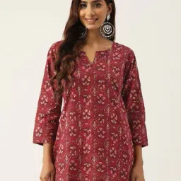 clothing culture Women Floral Print Straight Kurti image 1