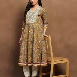 melange by lifestyle Women Embroidery Straight Kurta -picture-45