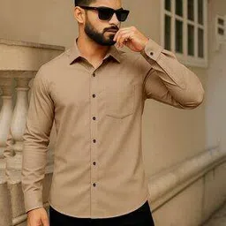 Men Cotton Slim Fit Shirt-image-1