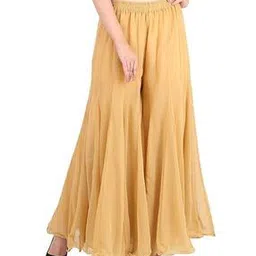 aura glam Women Flat Front Loose Fit Palazzos-picture-15