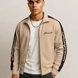 jump cuts Men Typographic Print Regular Fit Zip-Front Bomber Jacket-picture-12