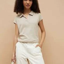 fame forever by lifestyle Women Regular Fit Polo T-Shirt with Short Sleeves-picture-27