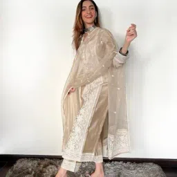 dream royal Women Embroidered Straight Kurta Suit Set image 1