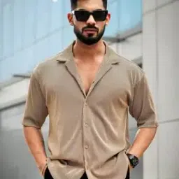 buda jeans co Men Ribbed Relaxed Fit Shirt with Short Sleeves-picture-13