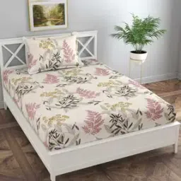 florida Polycotton Floral Single Bedsheet with 1 Pillow Covers -picture-43