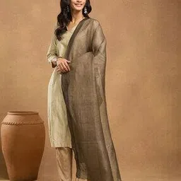 fabindia Women Hand Woven Dupatta with Tassels-picture-43