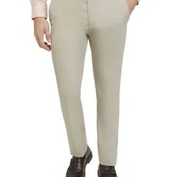 park avenue Men Slim Fit Flat-Front Trousers-picture-35