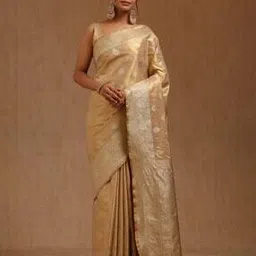 soch Women Floral Woven Banarasi Saree with Contrast Border-picture-41