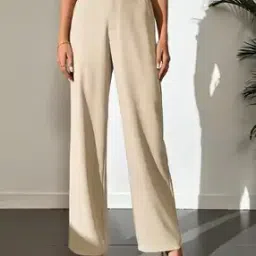 leia Women Relaxed Fit Flat-Front Trousers-picture-47