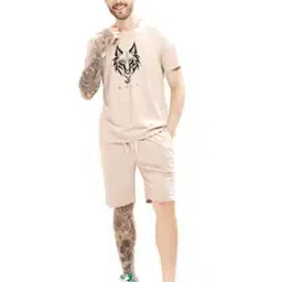 weet Men Graphic Print Lounge T-Shirt & Shorts Set-picture-16
