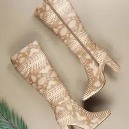 bxxy Women Knee-Length Boots with Faux leather upper-picture-39